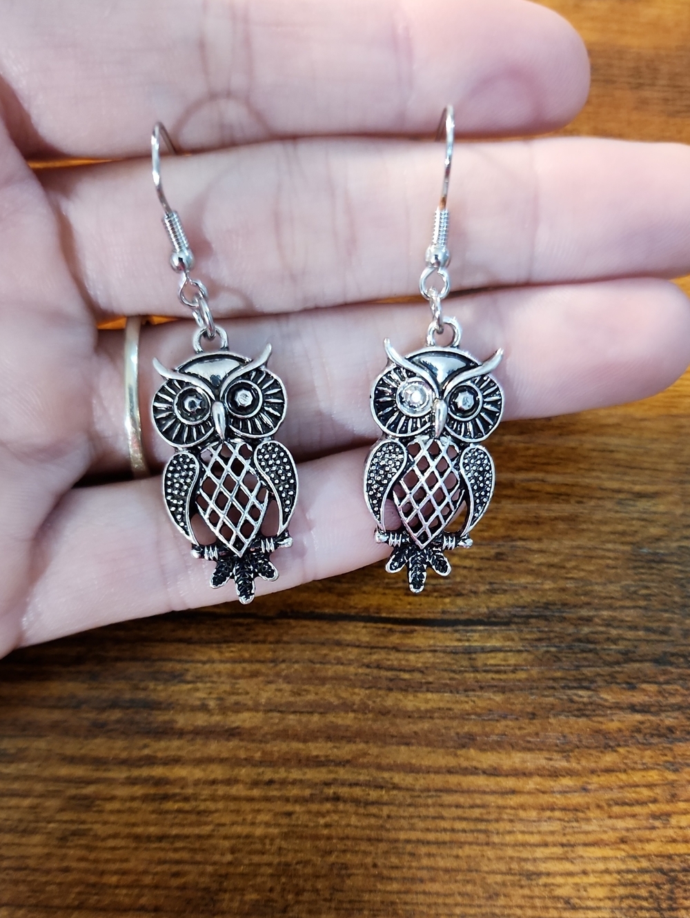1 Pair Bohemian Vintage silver Hollow Owl Design Creative Personalized Tassel
